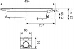 TECEdrainprofile tekne “standard”, DN 50, sānu tekne* 5