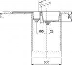 Tectonite S2D 651 virtuves izlietne, 1000x500 mm, Manuāla vadība 5