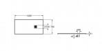 Terran dušas paliktnis 140x70x3.1 cm, melns 2