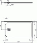 Ultra Flat S dušas paliktnis 120x70 cm 2