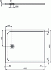 Ultra Flat S dušas paliktnis 120x100 cm 2