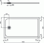 Ultra Flat S dušas paliktnis 140x80 cm 2