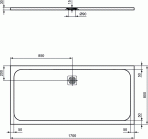 Ultra Flat S dušas paliktnis 170x80 cm 2