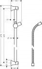 Unica'Classic dušas stienis 0.65 m 2