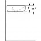 Geberit Uz virsmas novietojama izlietne VariForm Ø450 mm bez pārplūdes 6