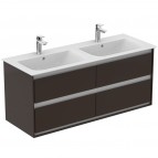 Connect Air dubultā Vanity Izlietne 124 cm, Balta 5