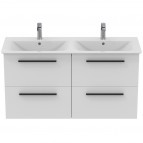 Connect Air dubultā Vanity Izlietne 124 cm, Balta 4