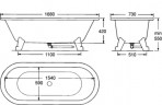 Vanna  6368 1680x730 mm, 209 l 2