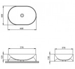 VANNAS ISTABAS IZLIETNE FABELA 600x400x120 mm, Argent 2