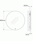 Vannas istabas spogulis Rund - 60 cm 2