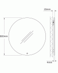 Vannas istabas spogulis Rund - 80 cm 3