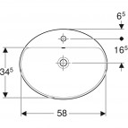 VariForm iebūvējama izlietne, ovāla, ar virsmu ūdens maisītājam, 60 cm 3