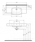 Varius izlietne 100x48 cm 2