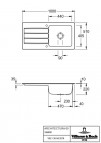 V&B Architectura 60 virtuves izlietne, CERAMIC, 1000x510mm, manual 8