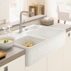 V&B Double-Bowl Sink virtuves izlietne, CERAMIC, 895x630mm, ar pop-up 6