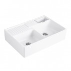 V&B Double-Bowl Sink virtuves izlietne, CERAMIC, 895x630mm, manual 