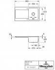 V&B Siluet 50 virtuves izlietne, CERAMIC, 900x510mm, manual 5
