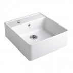 V&B Single-Bowl Sink virtuves izlietne, CERAMIC, 595x630mm, ar pop-up