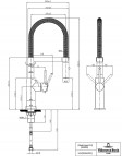 V&B Steel expert 2.0 virtuves maisītājs, izvelkams, 2jet,Stainless St. 2