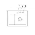 V&B Subway 45 Compact virtuves izlietne, CERAMIC, 650x510, manual (R) 3