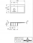 V&B Subway Style 50 кухонная мойка, CERAMIC, 900x510mm, manual (L) 6