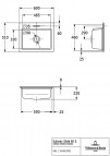 V&B Subway Style 60 S virtuves izlietne, CERAMIC, 600x510mm, manual 8