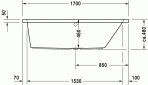 Vero vanna 170x75 cm 3