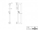 ViCare dušas atbalsta rokturis 800 mm, Balts 2