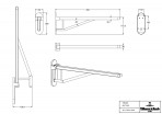 ViCare invalīdu atbalsta rokturis 850 mm, Hroms 2