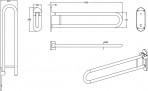 ViCare invalīdu paceļams atbalsta rokturis 850 mm, Balts 5