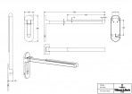 ViCare invalīdu paceļams atbalsta rokturis 650 mm, Hroms 2