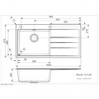 Virtuves izlietne Breda 10, 1000x510 mm, labā puse, grey silvery 2