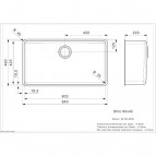 Virtuves izlietne Ohio 80x42 (L), 840x460 mm, jet black 2