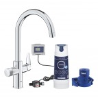 Virtuves izlietnes maisītājs ar filtru Grohe Blue Pure BauCurve, Hroms