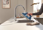 Virtuves izlietnes maisītājs ar filtru Grohe Blue Pure BauCurve, Hroms 5