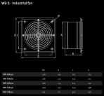 WBS 250 ventilators Ø 250 mm 5