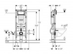 WC iebūvējamā sistēma Duofix 112cm 2