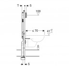 WC iebūvējamā sistēma Duofix Sigma 8 cm biezums, 112 cm 3