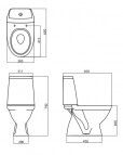 WC pods KOLO MODO, vertikāls izvads Soft Close Duroplast vāks 2