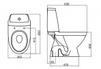 WC pods KOLO MODO, vertikāls izvads Soft Close Duroplast vāks 3