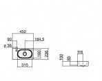 WT.XXS450H.R izlietne 45x23.6 cm 2