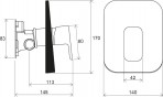 Zemapmetuma maisītājs 10° Free, paredzēts R-box, TD F 066.00, hroms 6